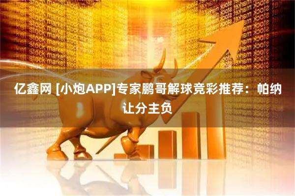 亿鑫网 [小炮APP]专家鹏哥解球竞彩推荐：帕纳让分主负