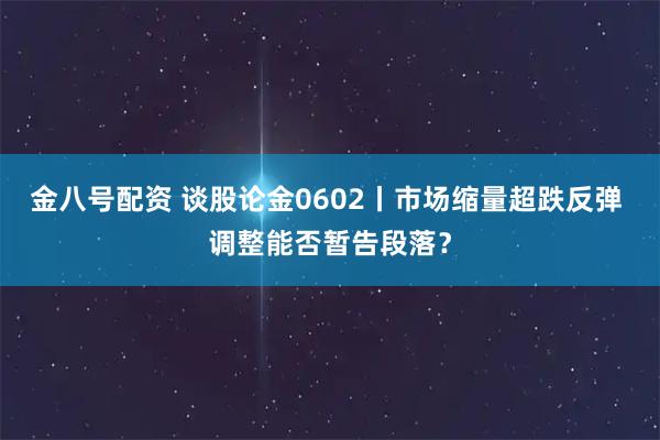 金八号配资 谈股论金0602丨市场缩量超跌反弹 调整能否暂告段落？